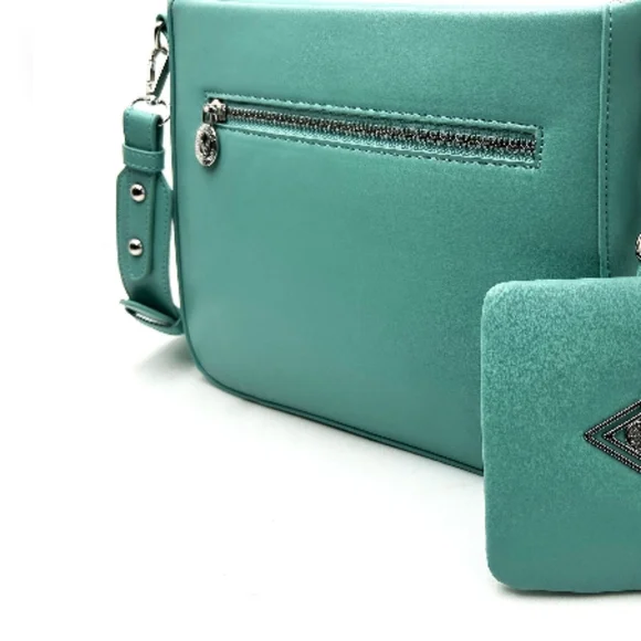 Valentino Orlandi Teal Crossbody Bag